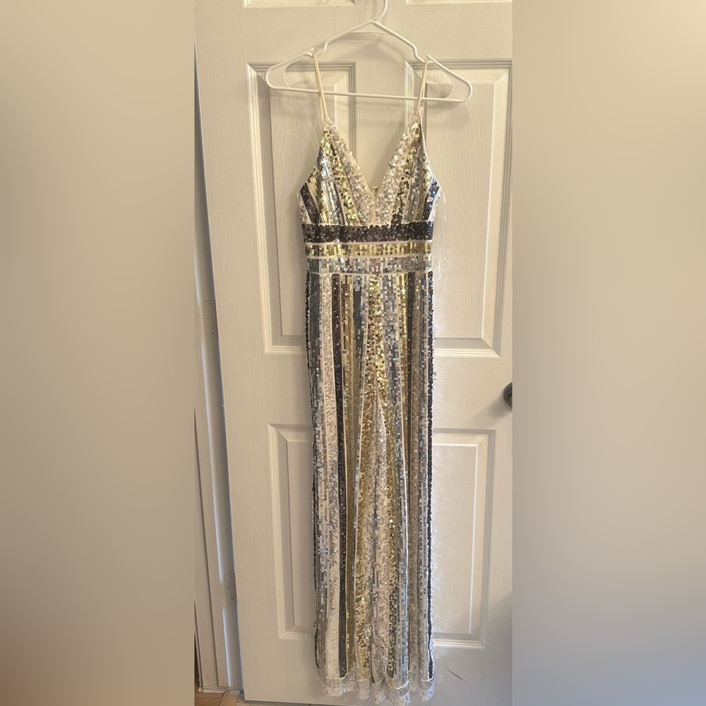 Express Wide leg sequin pant suit